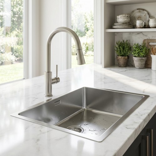 Edelstahlbecken New Jersey 40x37