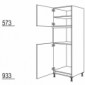 Hochschrank Geräte-Umbau G88MDK-1 für Kühlschrank und Kompaktbackofen [4/4]