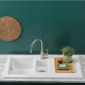 Keramik Einbauspüle weiss mit Restebecken RL 501 CW II [2/8]
