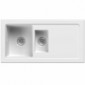 Keramik Einbauspüle weiss mit Restebecken RL 501 CW II [4/8]