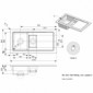 Keramik Einbauspüle weiss mit Restebecken RL 501 CW II [5/8]