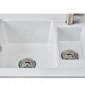 Keramik Einbauspüle weiss mit Restebecken RL 501 CW II [8/8]