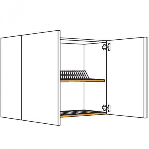 Wandschrank mit Abtropfgitter