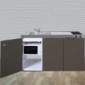 Büroküche Kompaktküche 150 cm breit mit Mikrowelle [7/13]