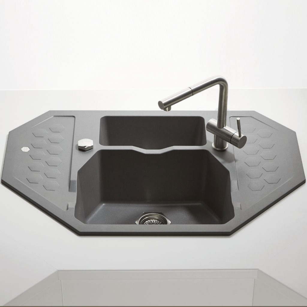 BSSTORE Eckspüle Aus ABS - 280x270mm Für Boot, Schlauchboot & Wohnmobil