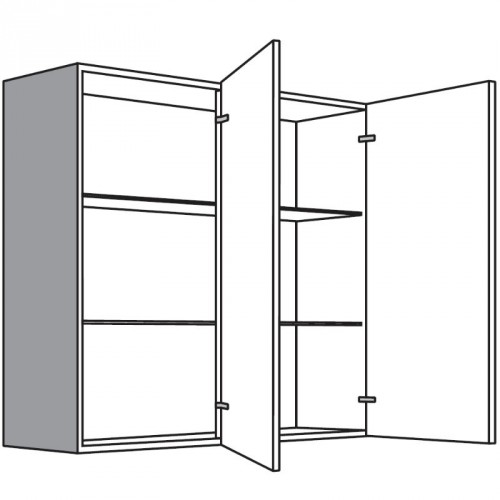 Hängeschrank mit 2 Drehtüren