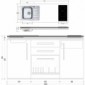 Miniküche Designline 160 cm breit mit Geschirrspüler [26/28]