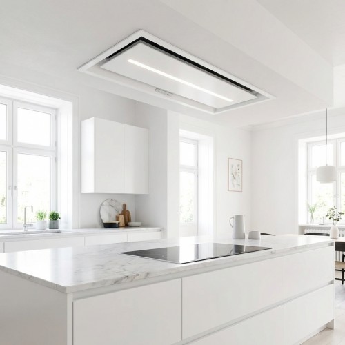 Deckenhaube Deckenlüfter weiss lackiert 90x30 cm Deckenhaube Deckenlüfter weiss lackiert 90x30 cm