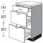 Maxi Unterschrank mit 2 Auszüge und 1 Schubkasten [2/16]