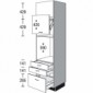 Seitenschrank für Einbaugeräte mit 2 Schubkästen 1 Klappe und 1 Auszug [2/21]