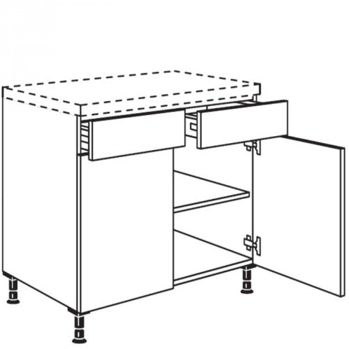 Unterschrank mit 2 Schubkasten und 2 Türen