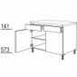 Unterschrank mit 2 Schubkasten und 2 Türen [2/12]