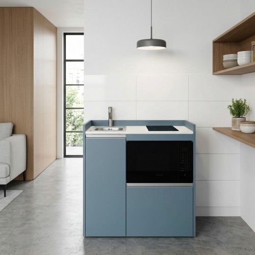modulLINE ML 110 M Minik&uuml;che aus Holz mit Mikrowelle
