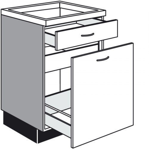 Kochfeld-Unterschrank mit 1 Innenschubkasten