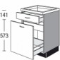 Kochfeld-Unterschrank mit 1 Innenschubkasten [2/16]