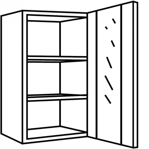 KULT Padua Oberschrank 100cm Breit Eiche hell sägerau OK135 