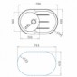 Einbauspüle oval aus Granit mit Abtropffläche [7/7]