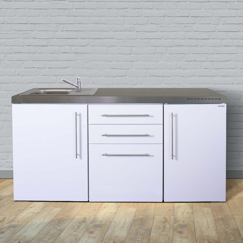 Pantryküchen Büroküchen 170 cm breit mit Kühlschrank A++