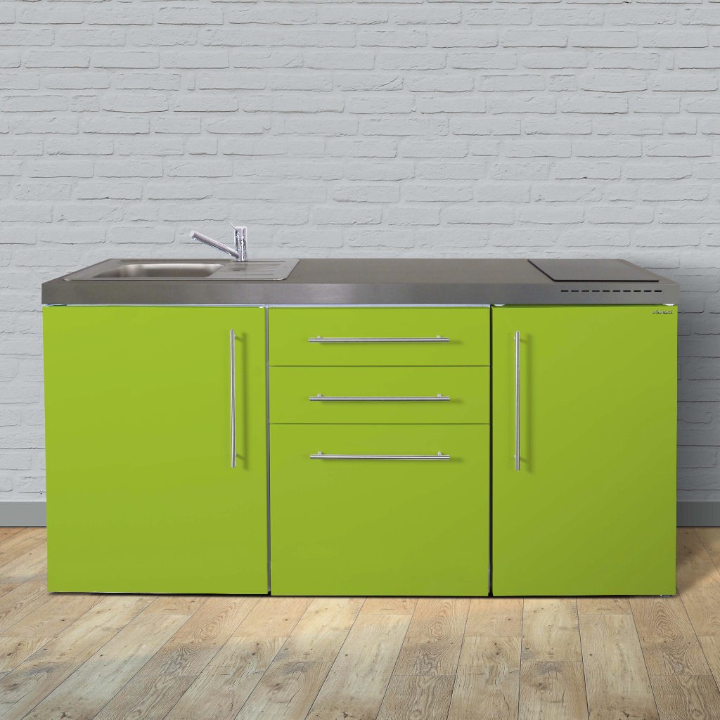 Pantryküchen Büroküchen 170 cm breit mit Kühlschrank A++