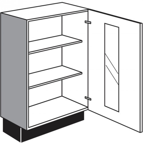 Vitrinen-Unterschrank mit 1 Rahmenglastür