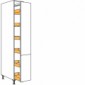 Apotherkerschrank nobilia, mit 1 Auszug, 6 K&ouml;rbe, Korpush&ouml;he 2160 mm [1/9]