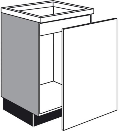 Spülen Unterschrank mit 1 lose Front und 1 feste Innenblende