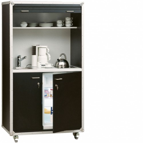 pro-art casekitchen light - mobile Schrankküche im Flightcase mit Rollen