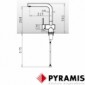 Pyramis Mandolin Fusion Edelstahl Küchen-Armatur mit schwarz abgesetztem Auslauf [2/2]