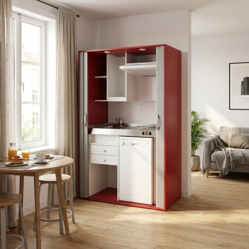 B&uuml;rok&uuml;che Schrankk&uuml;che mit Jalousie PKJ