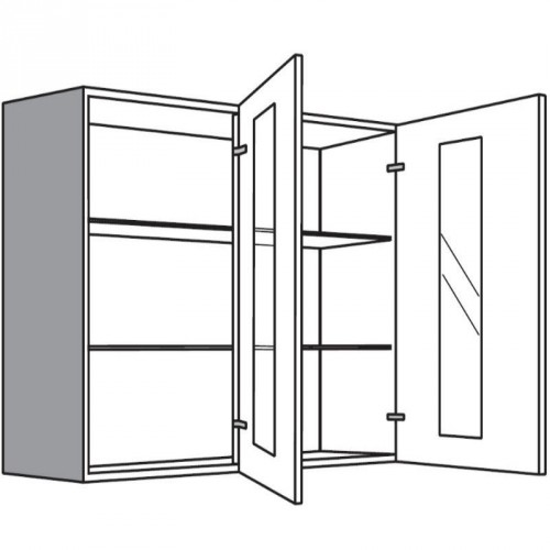 Hängeschrank mit 2 Rahmenglastüren