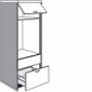 Modulschrank für hocheingebaute Geschirrspüler mit 1 Auszug, 1 Klappe inkl. Wangen 25 mm [1/21]