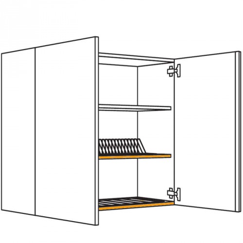 Wandschrank mit Abtropfgitter