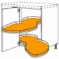 Antrutschmatten für Eckschränke und Eck-Highboards mit Schwenkauszug [2/3]