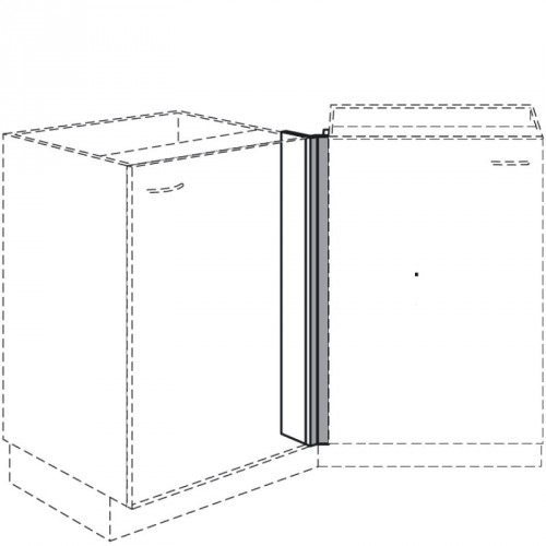 Eckblende für Unterschränke 130° Lösung