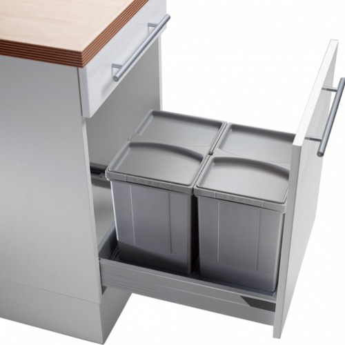 34L Abfallsammler Pullboy variabel von Wesco mit Komplettdeckel