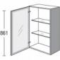 Vitrinen-Hängeschrank mit 1 Glasdrehtür Vollglas [2/4]