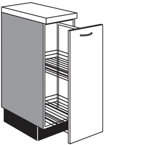 Apotheker Unterschrank mit 1 Auszug mit 2 Körben