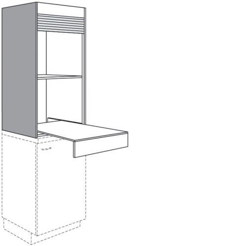 Aufsatzschrank mit Rollladen und Tablarauszug