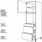 Hochschrank für Geräte-Umbauten, Backofen 590 mm Nische [2/9]