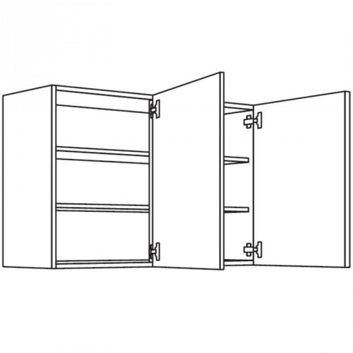 Wandschrank mit 2 Türen Parallelanschlag