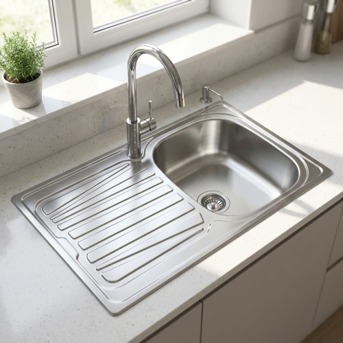 Einbausp&uuml;le in Edelstahl oder Microleinen