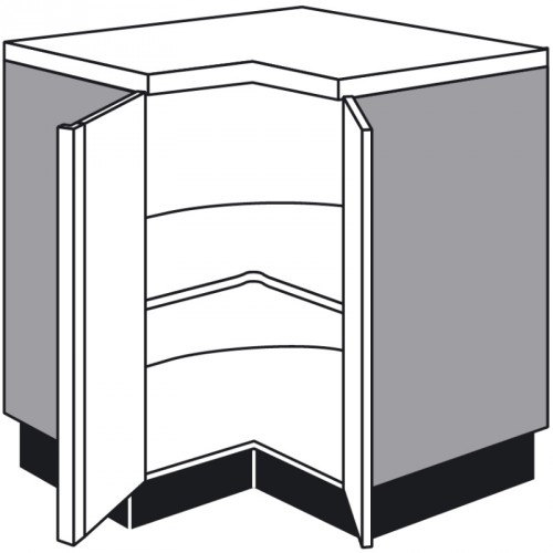 Eck-Unterschrank mit 2 Drehtüren