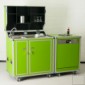 kitcase pro-art Kofferküche grün matt - Die mobile Küche im Flightcase mit Rollen [2/8]