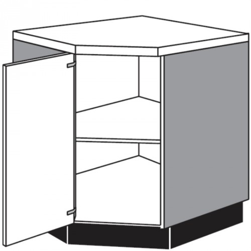 Eck-Unterschrank mit 1 Drehtür