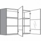 Hängeschrank mit 2 Segmentglastüren [1/17]
