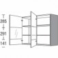 Hängeschrank mit 2 Segmentglastüren [2/17]