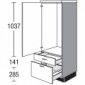 Highboardschrank für Einbaugeräte mit 1 Geräte-Drehtür 1 Auszug [2/21]