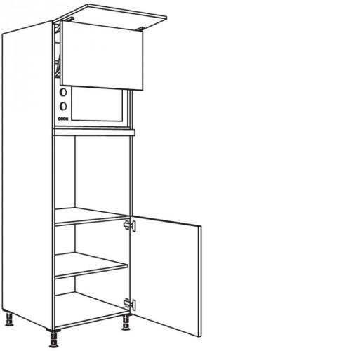 Hochschrank für Geräte-Umbauten, Backofen und Mikrowelle 590, 370 mm Nische