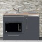 Büroküche Metall 120 cm breit Designline mit Mikrowellenofen [7/21]