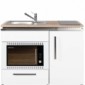 Büroküche Metall 120 cm breit Designline mit Mikrowellenofen [3/22]